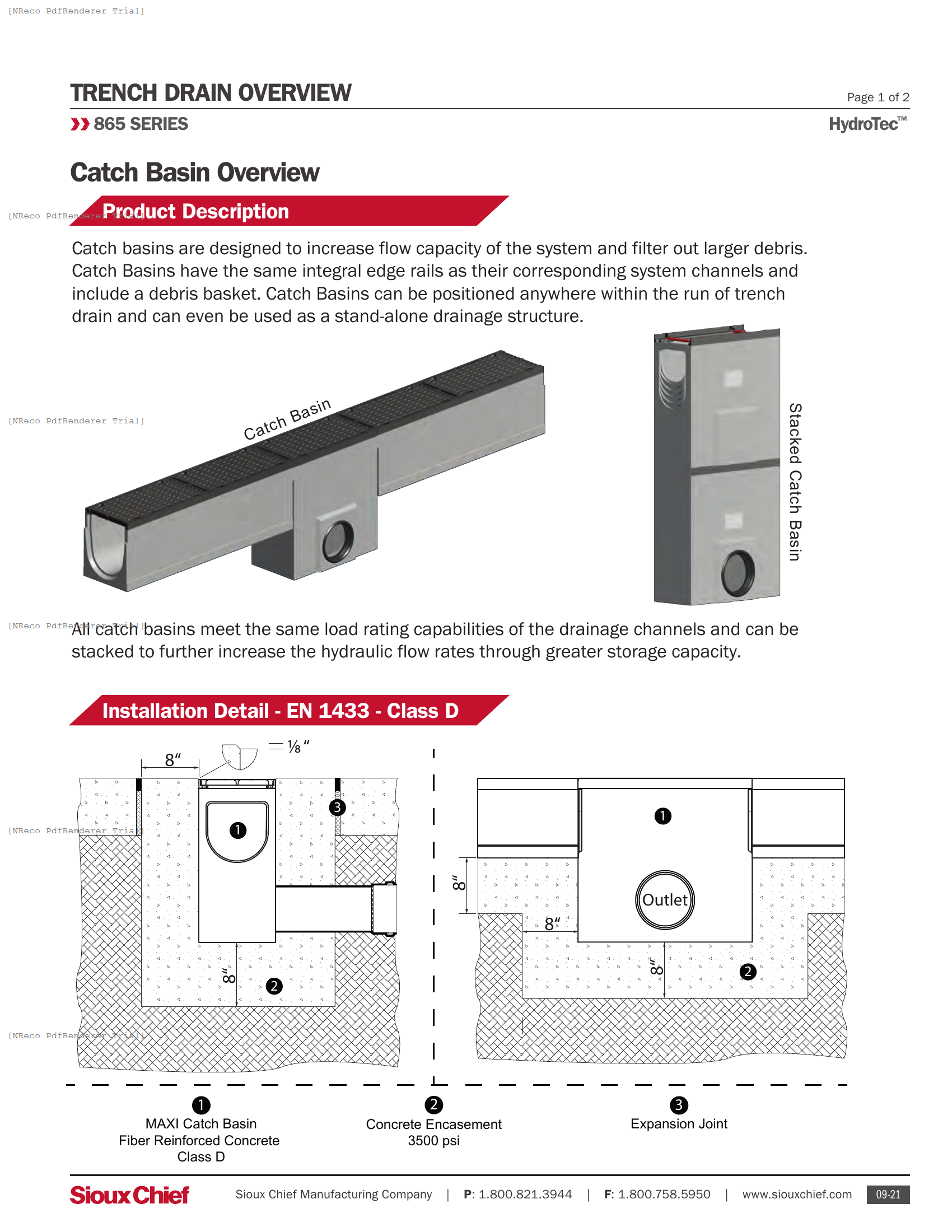 TRENCH DRAIN OVERVIEW - CATCH BASINS.PDF Brochure Document